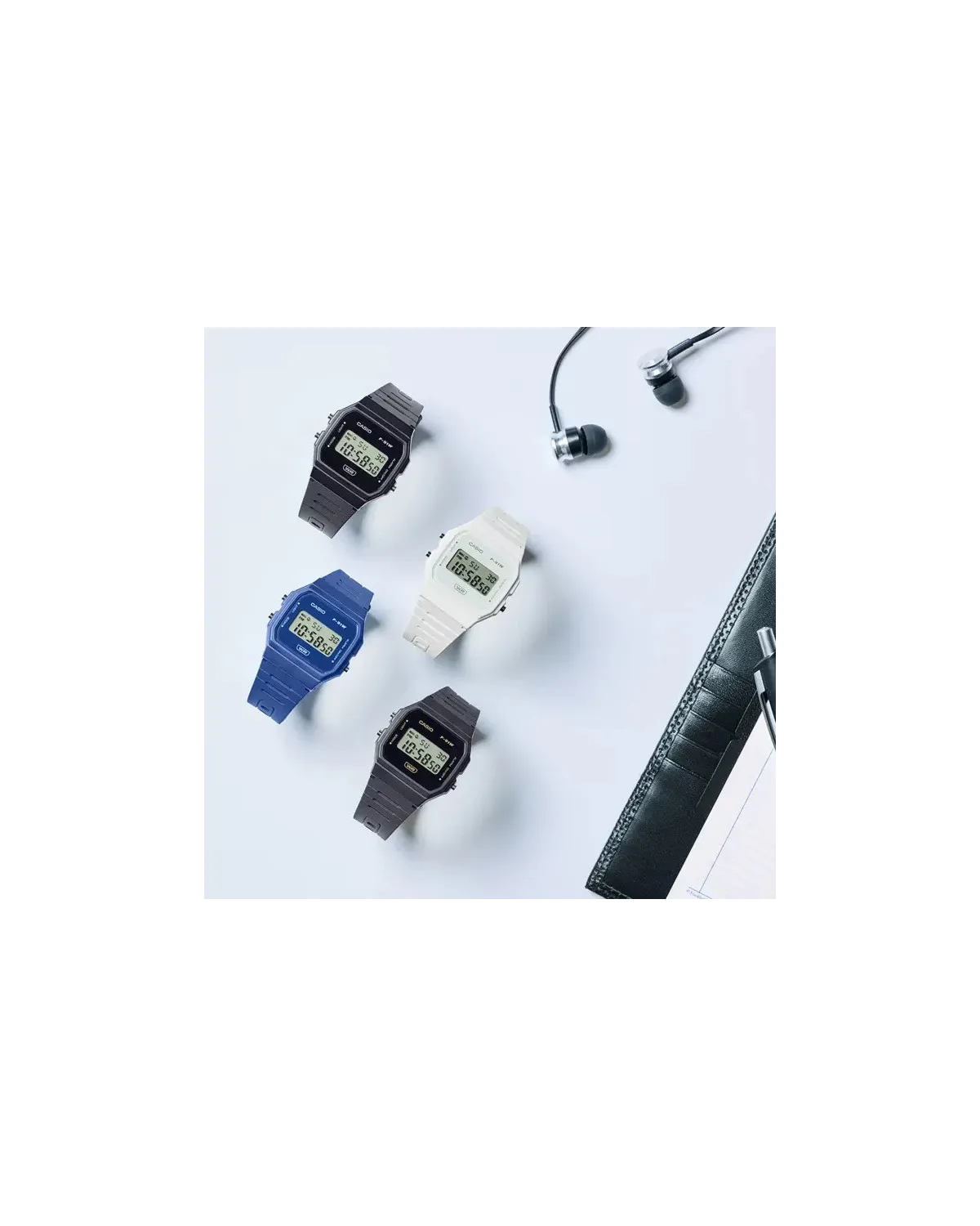 ZEGAREK MĘSKI CASIO F-91WB-1ADF + BOX ZEGAREK MĘSKI CASIO F-91WB-1ADF + BOX