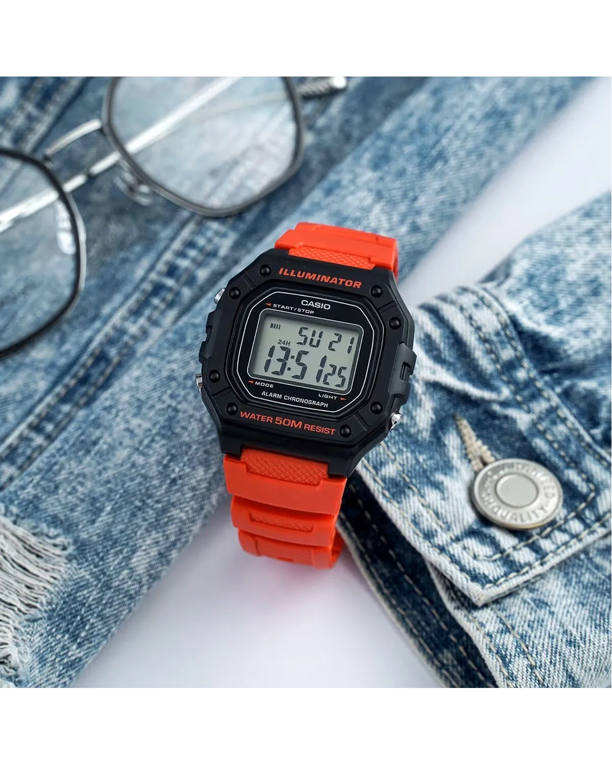 ZEGAREK MĘSKI CASIO W-218H-4B + BOX