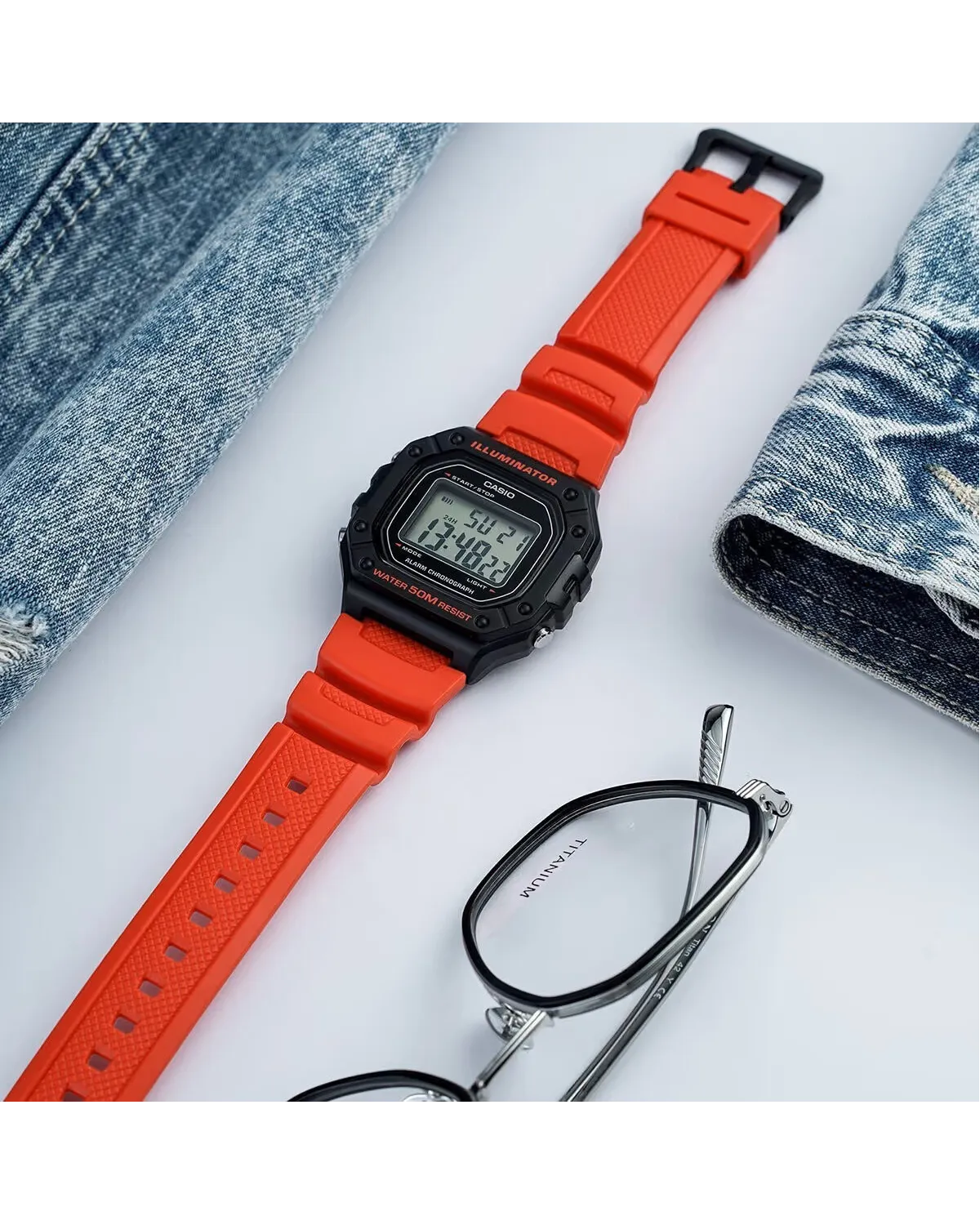 ZEGAREK MĘSKI CASIO W-218H-4B + BOX