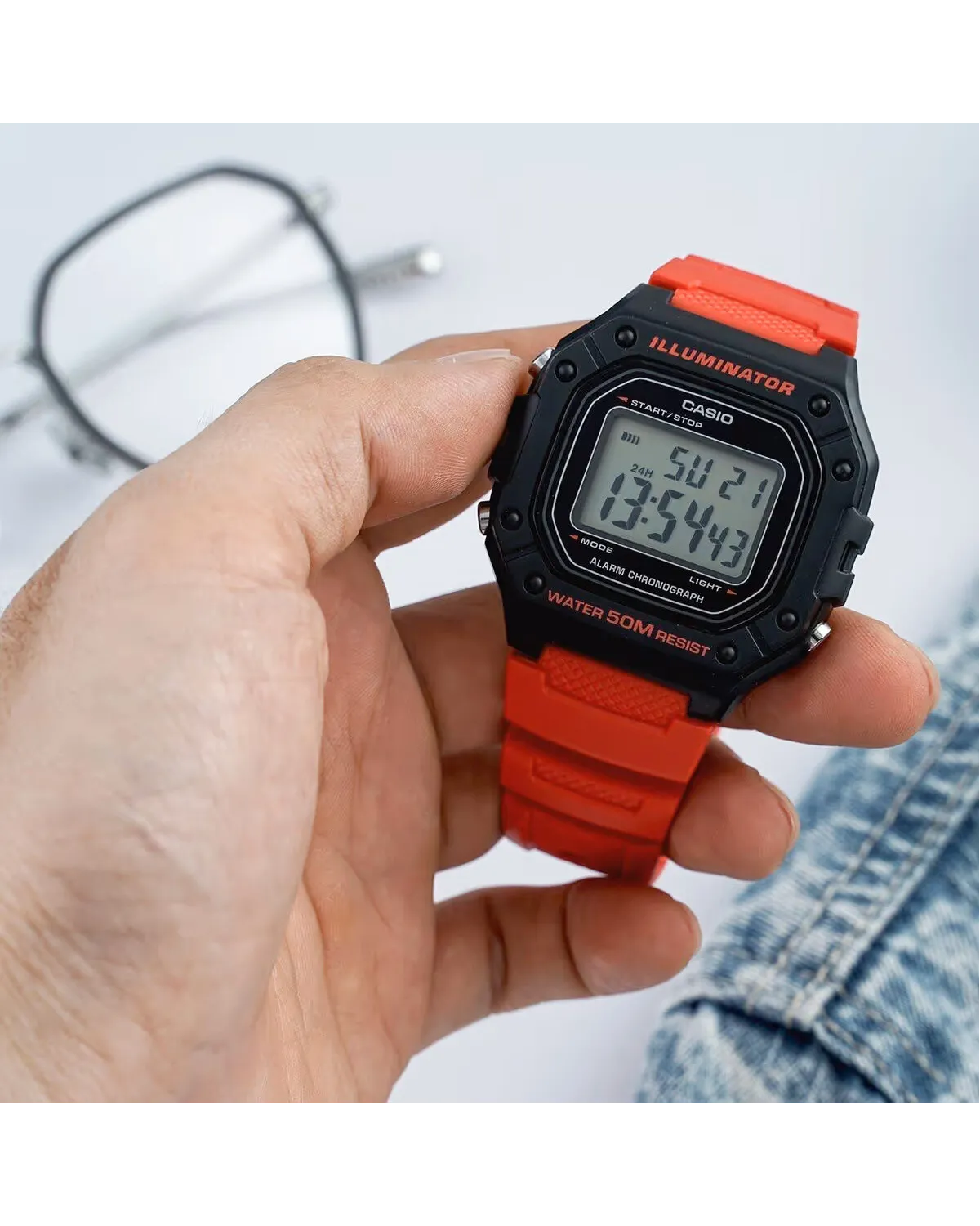 ZEGAREK MĘSKI CASIO W-218H-4B + BOX