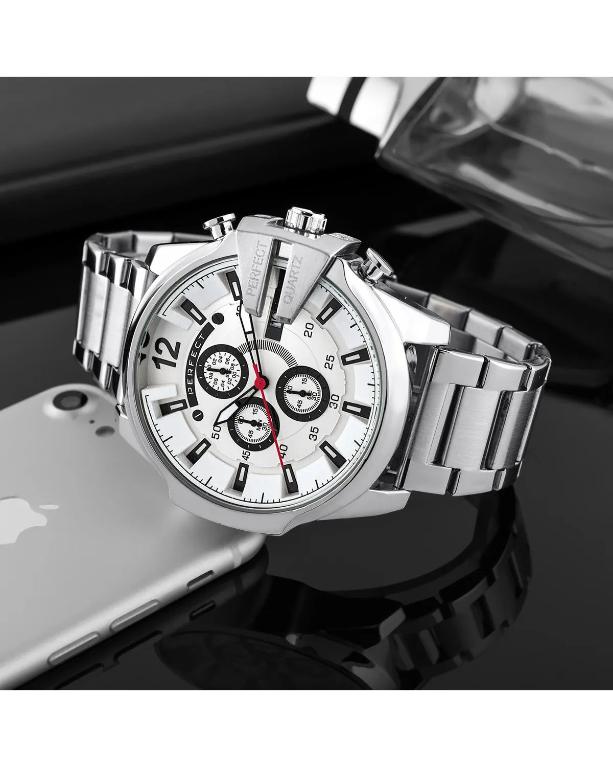 ZEGAREK MĘSKI PERFECT M513CH-01 - CHRONOGRAF (zp387b) + BOX ZEGAREK MĘSKI PERFECT M513CH-01 - CHRONOGRAF (zp387b) + BOX