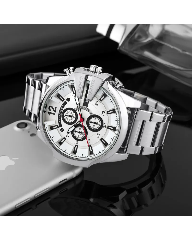 ZEGAREK MĘSKI PERFECT M513CH-01 - CHRONOGRAF (zp387b) + BOX ZEGAREK MĘSKI PERFECT M513CH-01 - CHRONOGRAF (zp387b) + BOX