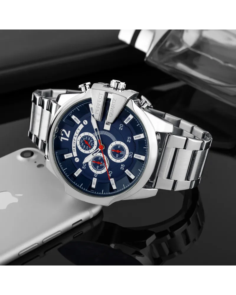 ZEGAREK MĘSKI PERFECT M513CH-04 - CHRONOGRAF (zp387d) + BOX ZEGAREK MĘSKI PERFECT M513CH-04 - CHRONOGRAF (zp387d) + BOX