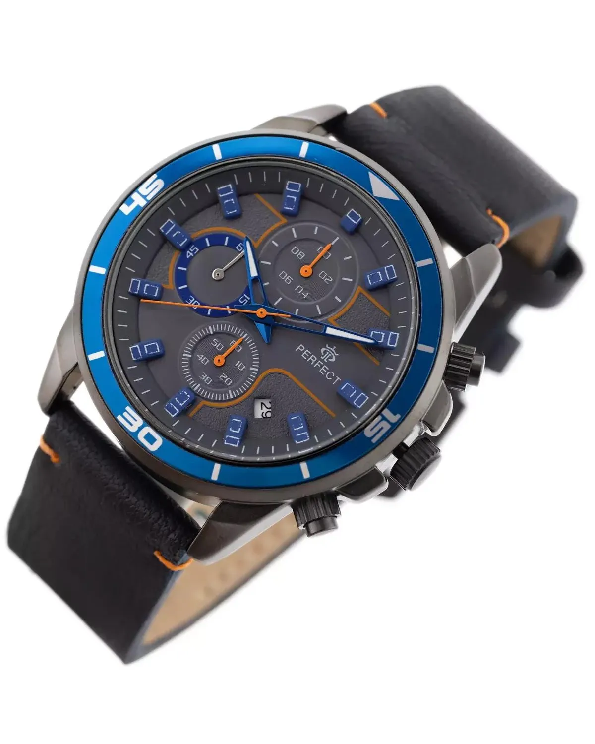 ZEGAREK MĘSKI PERFECT CH02L - CHRONOGRAF (zp351j) + BOX ZEGAREK MĘSKI PERFECT CH02L - CHRONOGRAF (zp351j) + BOX