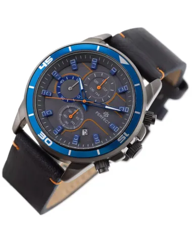 ZEGAREK MĘSKI PERFECT CH02L - CHRONOGRAF (zp351j) + BOX ZEGAREK MĘSKI PERFECT CH02L - CHRONOGRAF (zp351j) + BOX