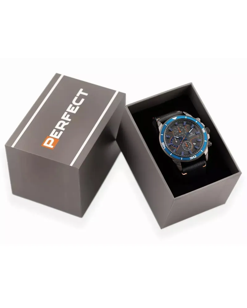 ZEGAREK MĘSKI PERFECT CH02L - CHRONOGRAF (zp351j) + BOX ZEGAREK MĘSKI PERFECT CH02L - CHRONOGRAF (zp351j) + BOX