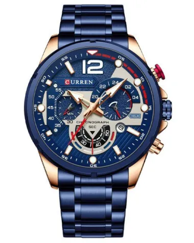 ZEGAREK MĘSKI CURREN 8395 (zc019e) - CHRONOGRAF