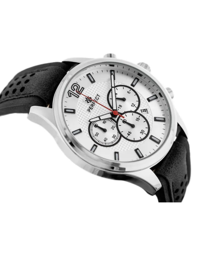 ZEGAREK MĘSKI PERFECT CH01L - CHRONOGRAF (zp354a) + BOX ZEGAREK MĘSKI PERFECT CH01L - CHRONOGRAF (zp354a) + BOX