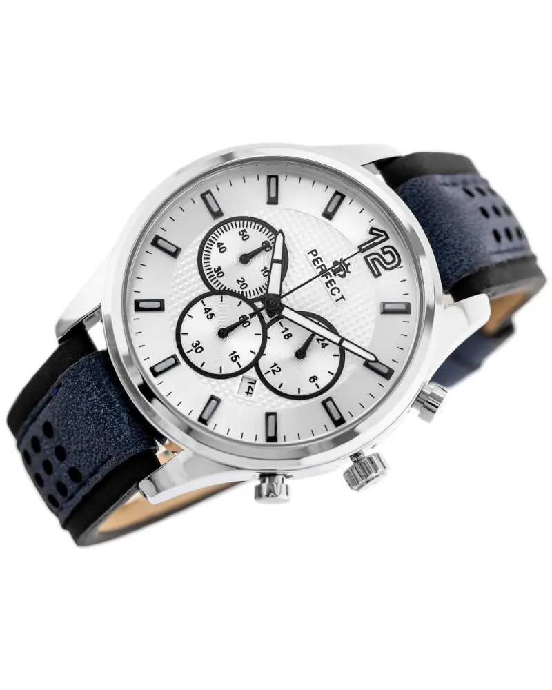 ZEGAREK MĘSKI PERFECT CH01L - CHRONOGRAF (zp354b) + BOX ZEGAREK MĘSKI PERFECT CH01L - CHRONOGRAF (zp354b) + BOX
