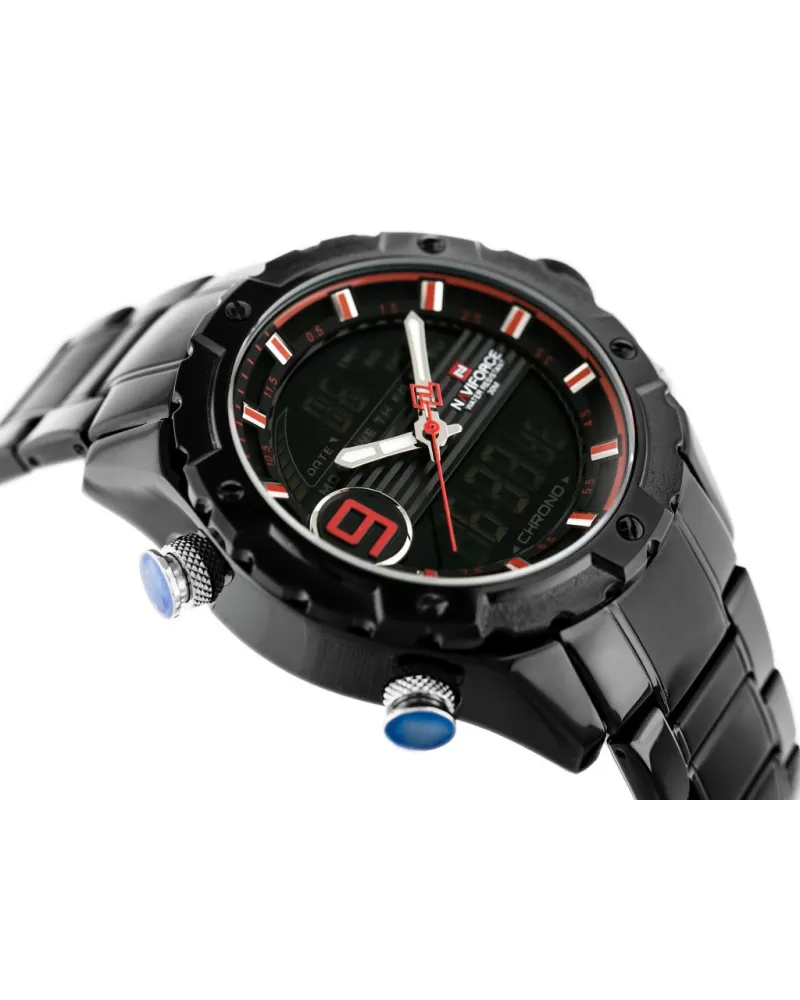 ZEGAREK MĘSKI NAVIFORCE - NF9146S (zn089b) - black/red + BOX