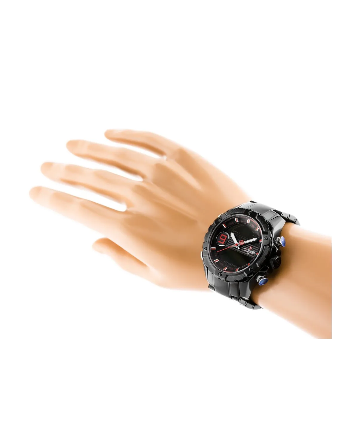 ZEGAREK MĘSKI NAVIFORCE - NF9146S (zn089b) - black/red + BOX