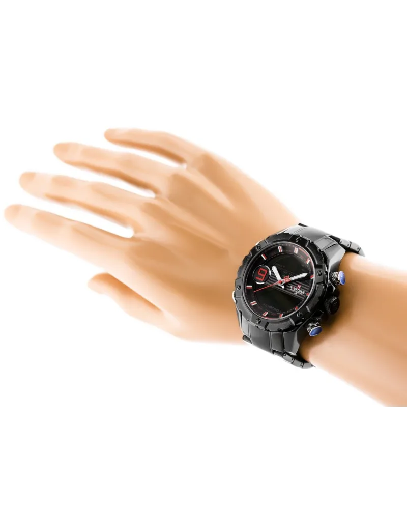 ZEGAREK MĘSKI NAVIFORCE - NF9146S (zn089b) - black/red + BOX