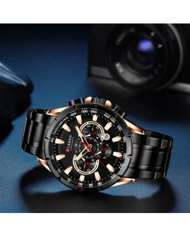 ZEGAREK MĘSKI CURREN 8363 (zc018c) - CHRONOGRAF