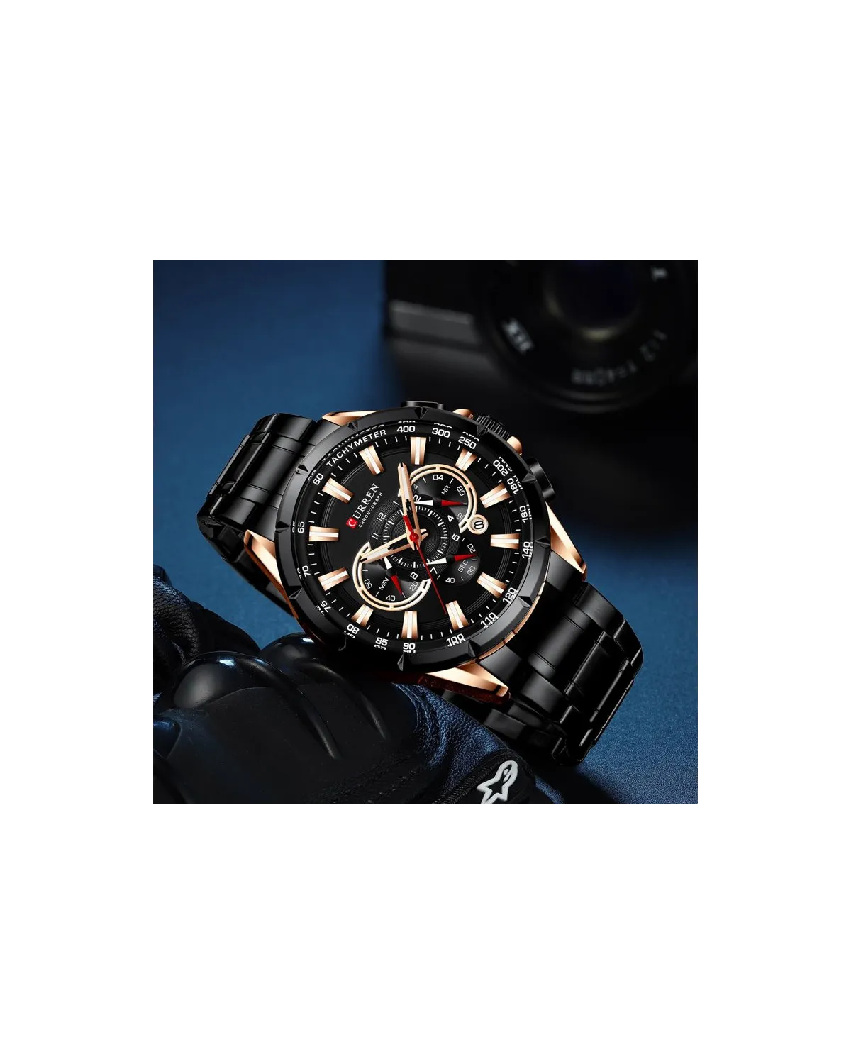 ZEGAREK MĘSKI CURREN 8363 (zc018c) - CHRONOGRAF