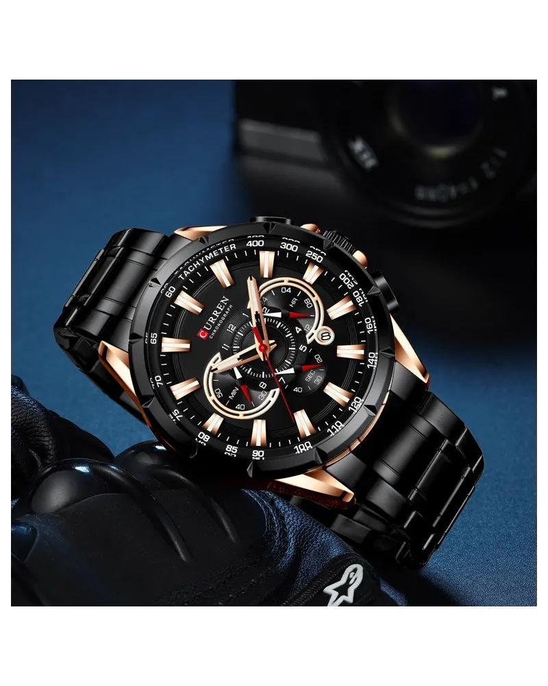 ZEGAREK MĘSKI CURREN 8363 (zc018c) - CHRONOGRAF