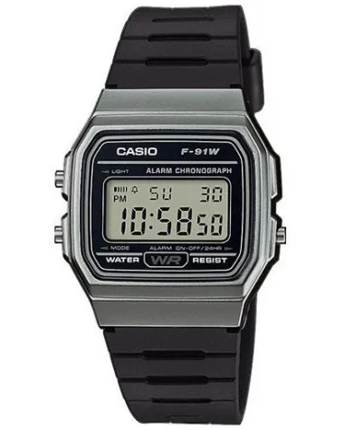 ZEGAREK MĘSKI CASIO F-91WM-1BDF (zd102d)  + BOX