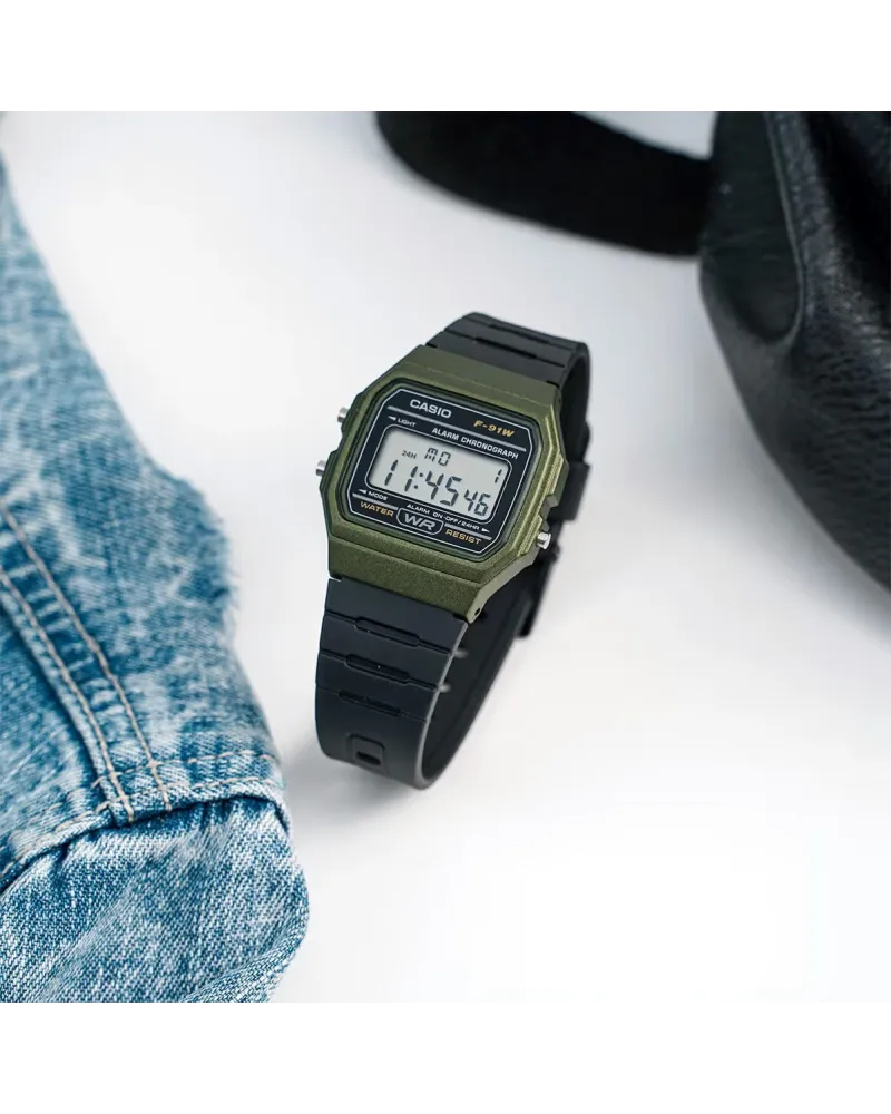 ZEGAREK MĘSKI CASIO F-91WM-3AER (zd102f) + BOX