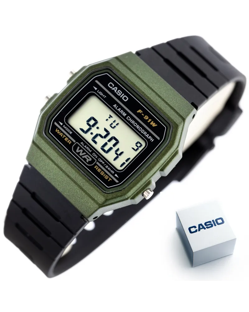ZEGAREK MĘSKI CASIO F-91WM-3AER (zd102f) + BOX
