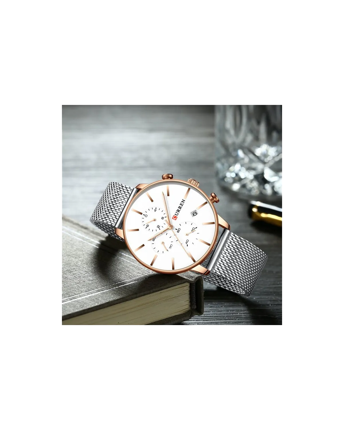 ZEGAREK MĘSKI CURREN 8339 (zc015b) - CHRONOGRAF ZEGAREK MĘSKI CURREN 8339 (zc015b) - CHRONOGRAF
