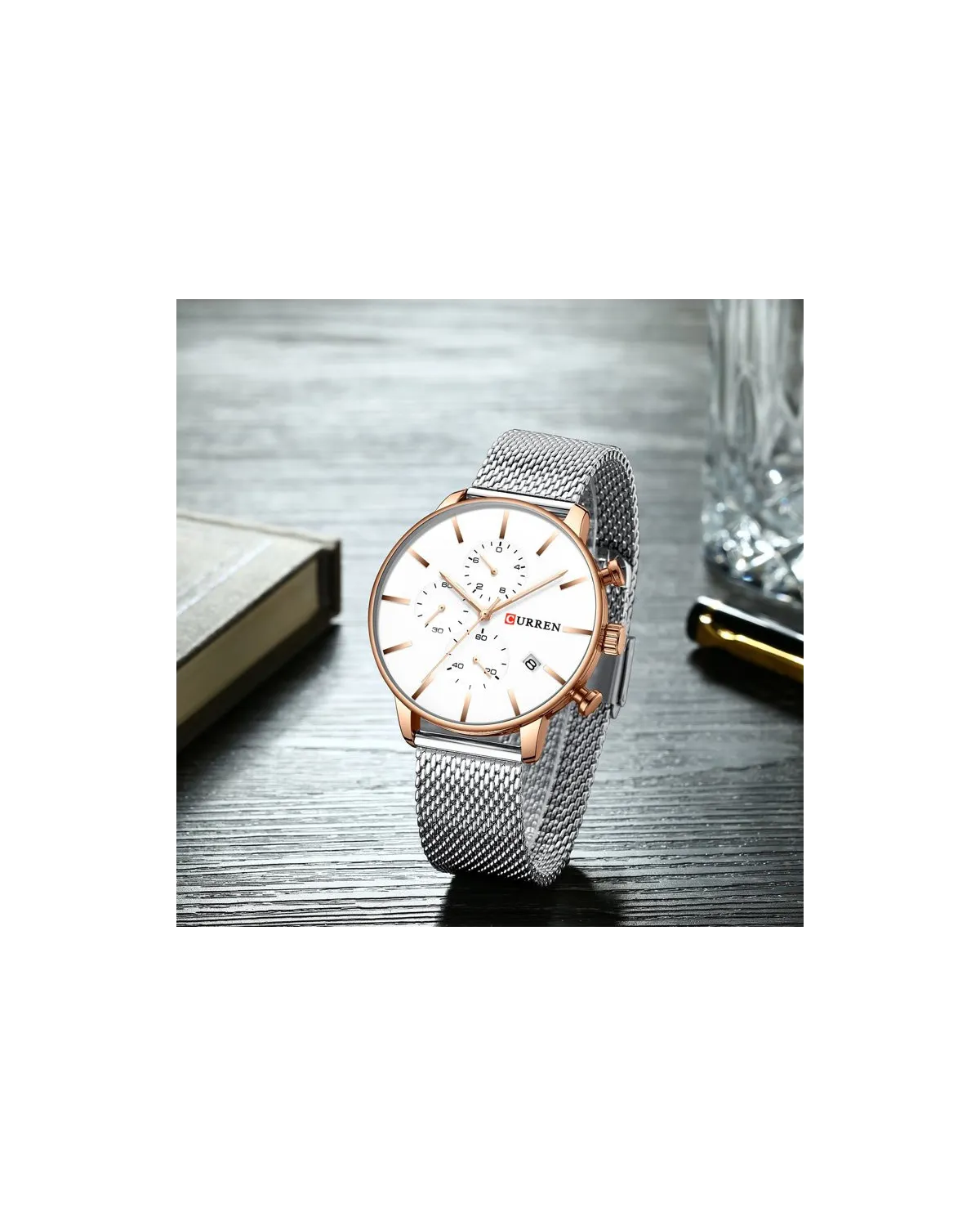 ZEGAREK MĘSKI CURREN 8339 (zc015b) - CHRONOGRAF ZEGAREK MĘSKI CURREN 8339 (zc015b) - CHRONOGRAF