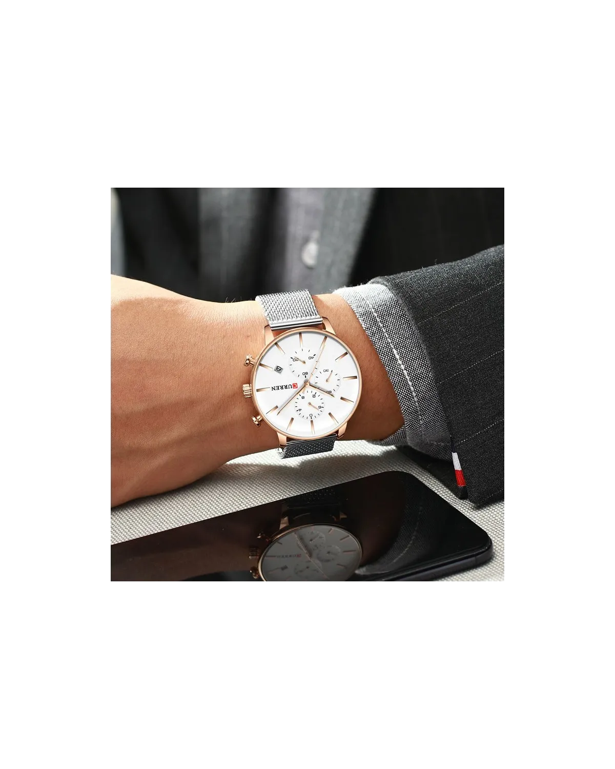 ZEGAREK MĘSKI CURREN 8339 (zc015b) - CHRONOGRAF ZEGAREK MĘSKI CURREN 8339 (zc015b) - CHRONOGRAF