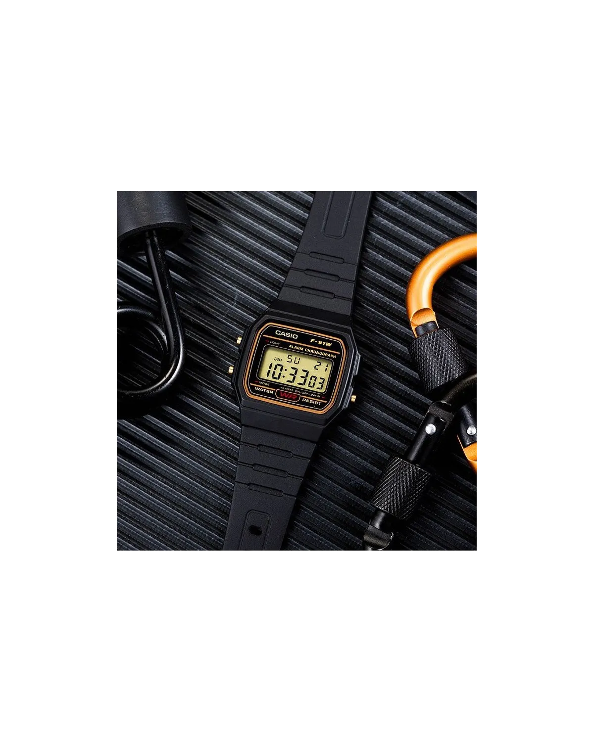 ZEGAREK MĘSKI CASIO F-91WG-9QDF + BOX ZEGAREK MĘSKI CASIO F-91WG-9QDF + BOX