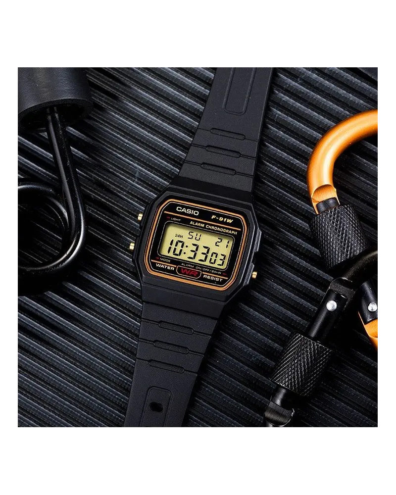 ZEGAREK MĘSKI CASIO F-91WG-9QDF + BOX ZEGAREK MĘSKI CASIO F-91WG-9QDF + BOX