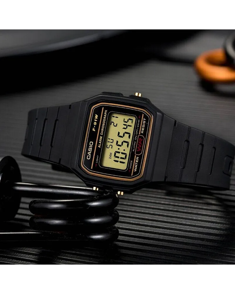 ZEGAREK MĘSKI CASIO F-91WG-9QDF + BOX ZEGAREK MĘSKI CASIO F-91WG-9QDF + BOX