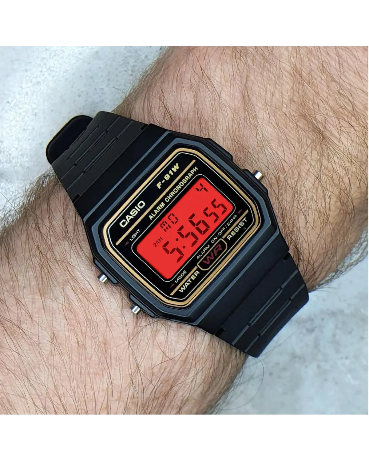 ZEGAREK MĘSKI CASIO F-91WG-9QDF + BOX ZEGAREK MĘSKI CASIO F-91WG-9QDF + BOX
