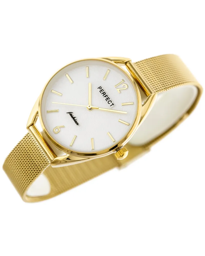 ZEGAREK DAMSKI złoty PERFECT F347 (zp953b) + BOX