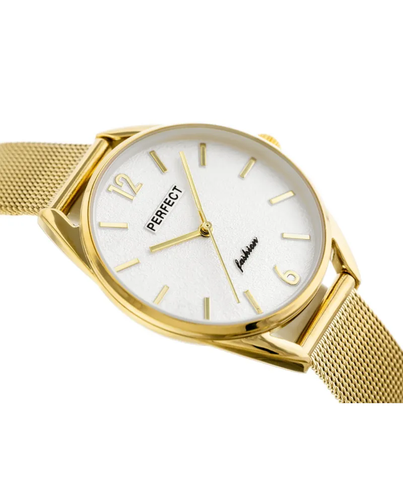 ZEGAREK DAMSKI złoty PERFECT F347 (zp953b) + BOX