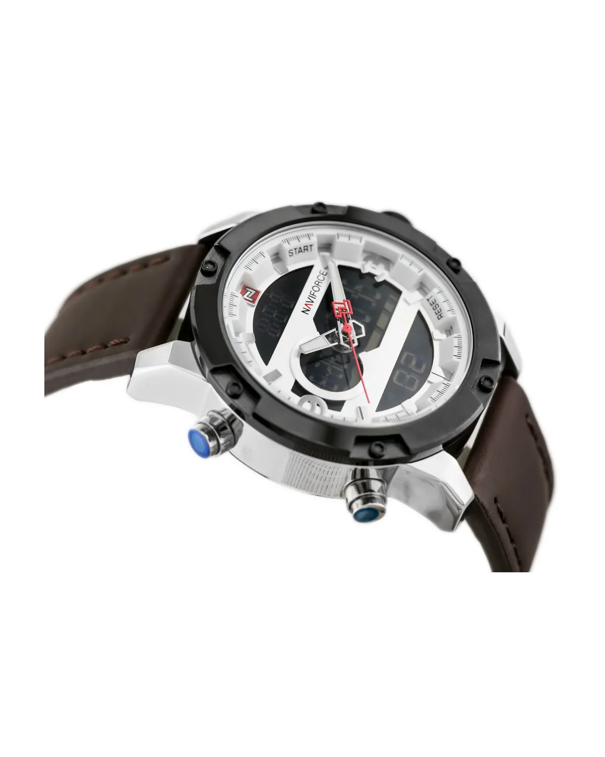 ZEGAREK MĘSKI NAVIFORCE - NF9097 (zn043a) - brown/silver