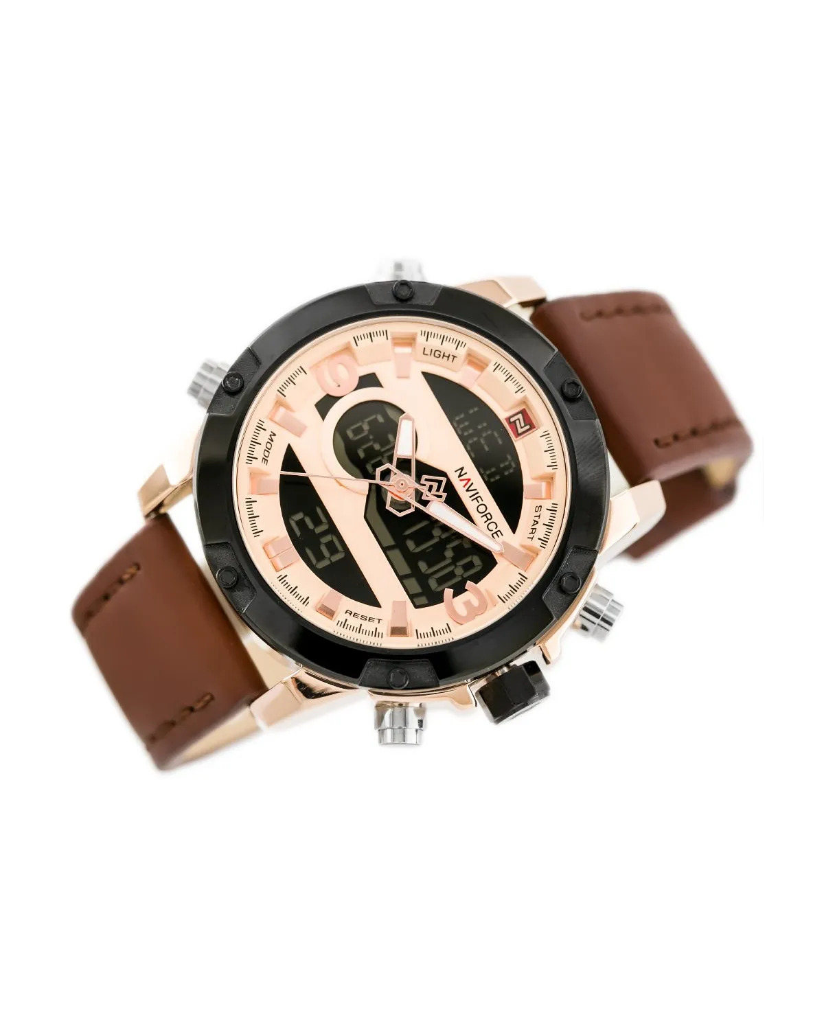 ZEGAREK MĘSKI NAVIFORCE - NF9097 (zn043e) - brown/rosegold ZEGAREK MĘSKI NAVIFORCE - NF9097 (zn043e) - brown/rosegold