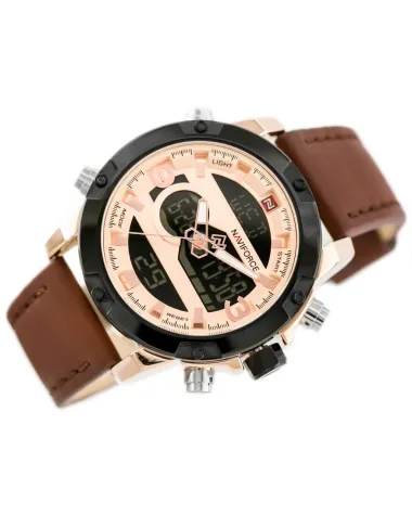 ZEGAREK MĘSKI NAVIFORCE - NF9097 (zn043e) - brown/rosegold ZEGAREK MĘSKI NAVIFORCE - NF9097 (zn043e) - brown/rosegold