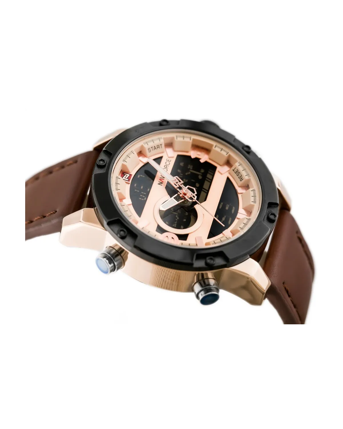 ZEGAREK MĘSKI NAVIFORCE - NF9097 (zn043e) - brown/rosegold ZEGAREK MĘSKI NAVIFORCE - NF9097 (zn043e) - brown/rosegold