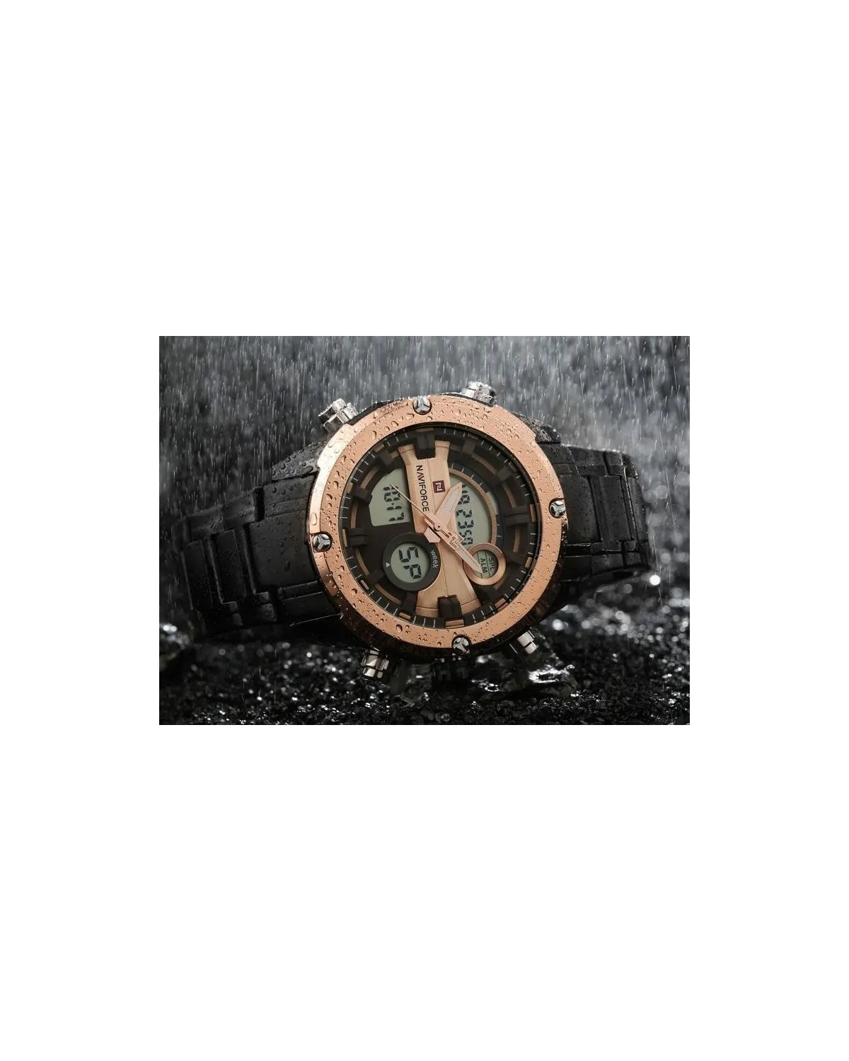 ZEGAREK MĘSKI NAVIFORCE GLOCK - (zn039d) - black/rosegold ZEGAREK MĘSKI NAVIFORCE GLOCK - (zn039d) - black/rosegold