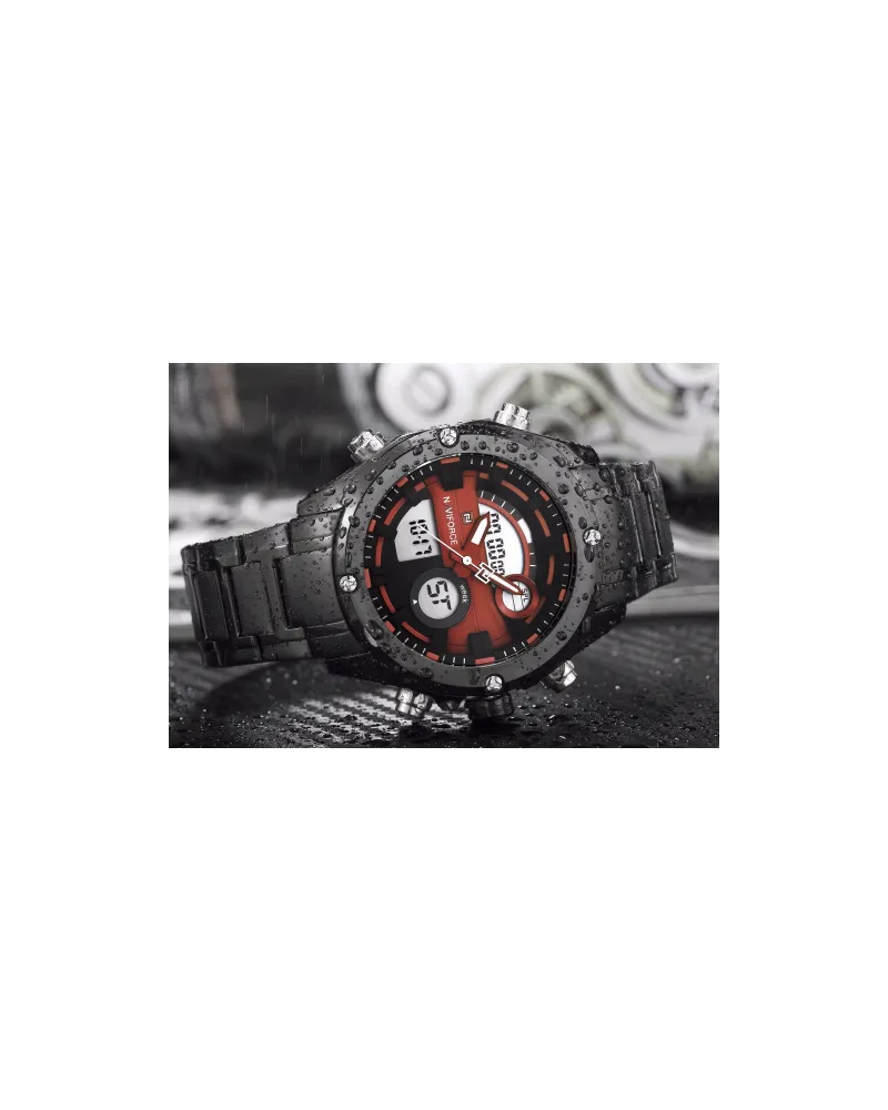 ZEGAREK MĘSKI NAVIFORCE GLOCK (zn039c) - black/red ZEGAREK MĘSKI NAVIFORCE GLOCK (zn039c) - black/red