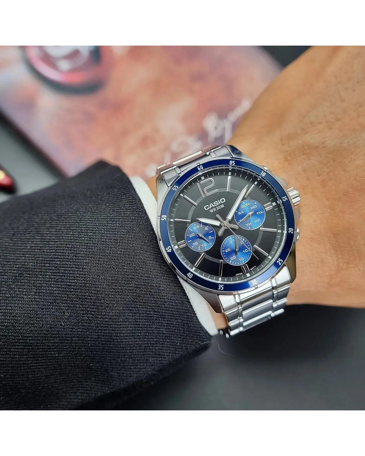 ZEGAREK MĘSKI CASIO MTP-1374D-2AV (zd063c) + BOX ZEGAREK MĘSKI CASIO MTP-1374D-2AV (zd063c) + BOX