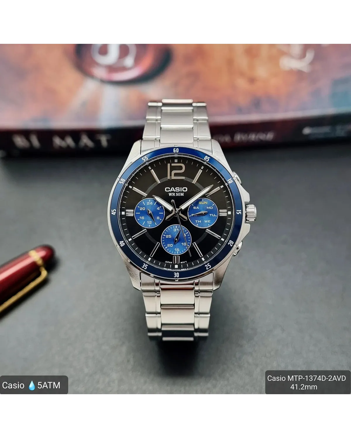 ZEGAREK MĘSKI CASIO MTP-1374D-2AV (zd063c) + BOX ZEGAREK MĘSKI CASIO MTP-1374D-2AV (zd063c) + BOX