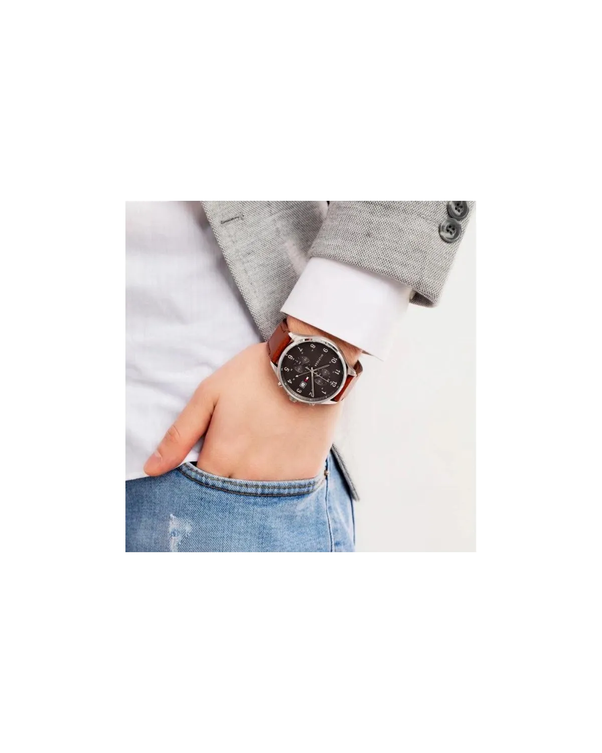 ZEGAREK MĘSKI TOMMY HILFIGER 1791710 WEST + BOX ZEGAREK MĘSKI TOMMY HILFIGER 1791710 WEST + BOX