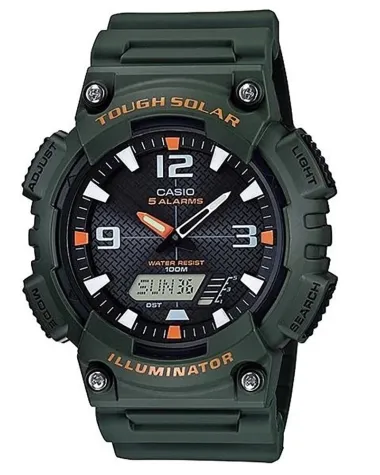 ZEGAREK MĘSKI CASIO AQ-S810W-3AV (zd044k) - SOLAR POWERED + BOX