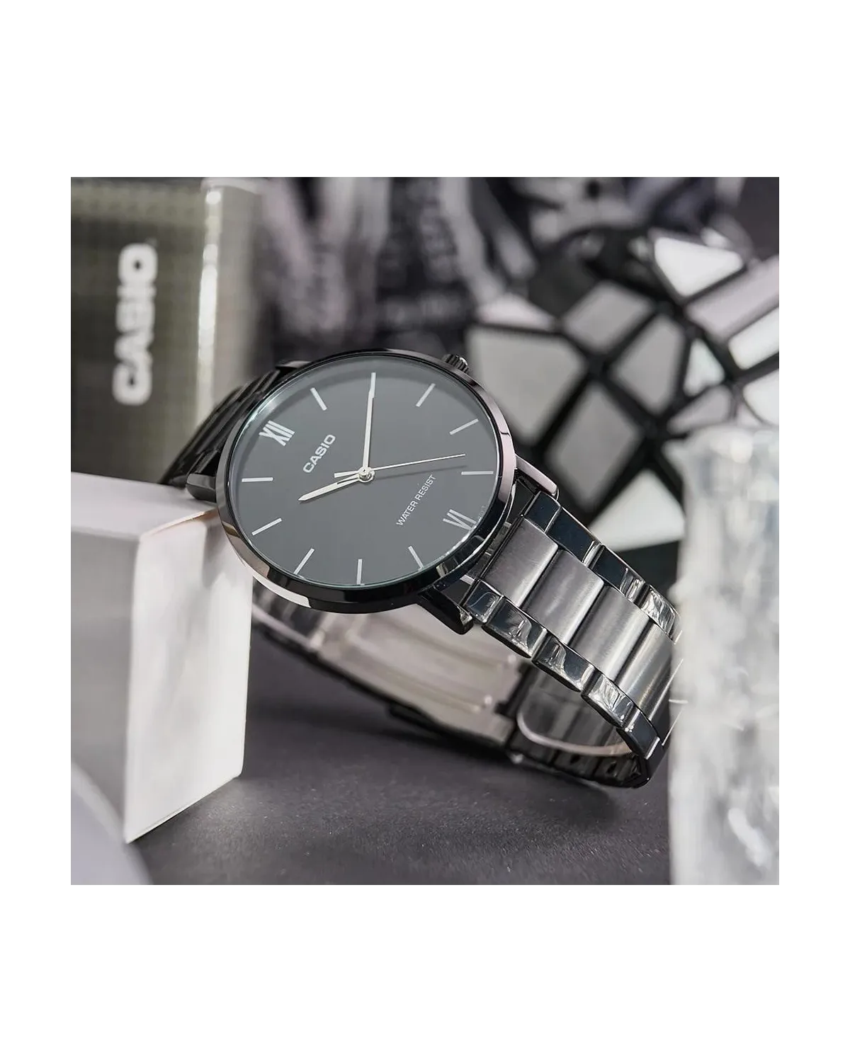 Zegarek Męski Casio MTP-VT01B-1B + BOX Zegarek Męski Casio MTP-VT01B-1B + BOX