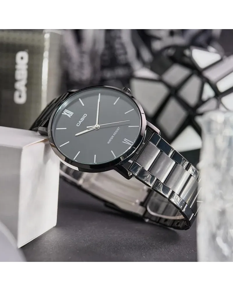 Zegarek Męski Casio MTP-VT01B-1B + BOX Zegarek Męski Casio MTP-VT01B-1B + BOX