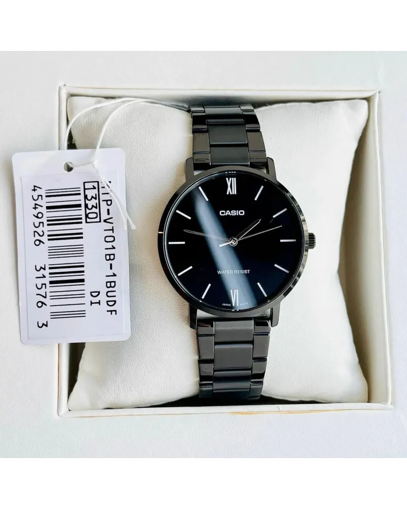 Zegarek Męski Casio MTP-VT01B-1B + BOX Zegarek Męski Casio MTP-VT01B-1B + BOX