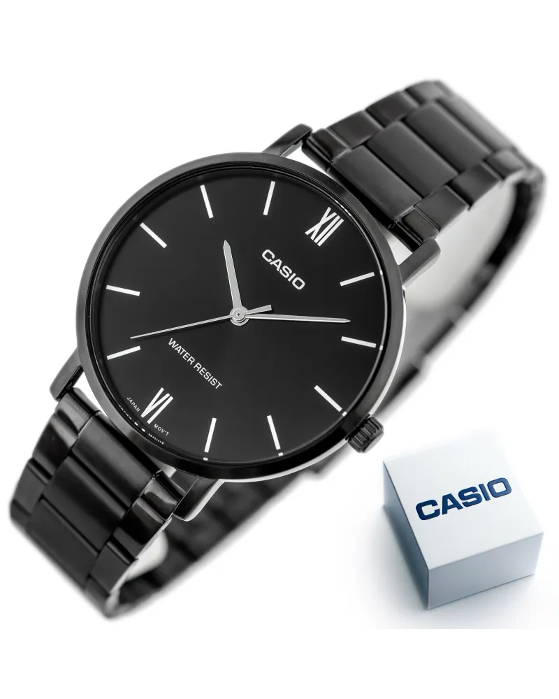 Zegarek Męski Casio MTP-VT01B-1B + BOX Zegarek Męski Casio MTP-VT01B-1B + BOX
