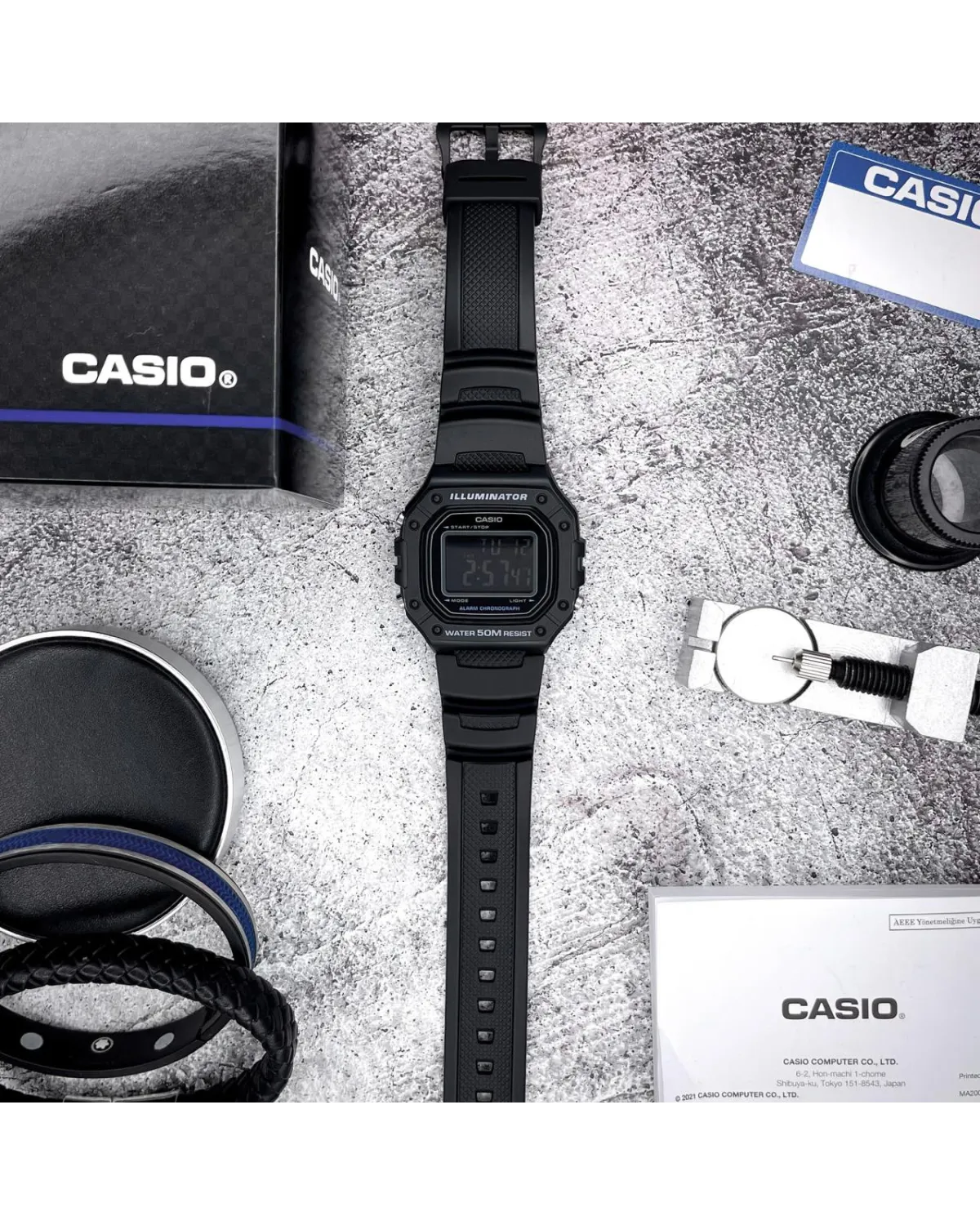 ZEGAREK MĘSKI CASIO W-218H-1B + BOX ZEGAREK MĘSKI CASIO W-218H-1B + BOX