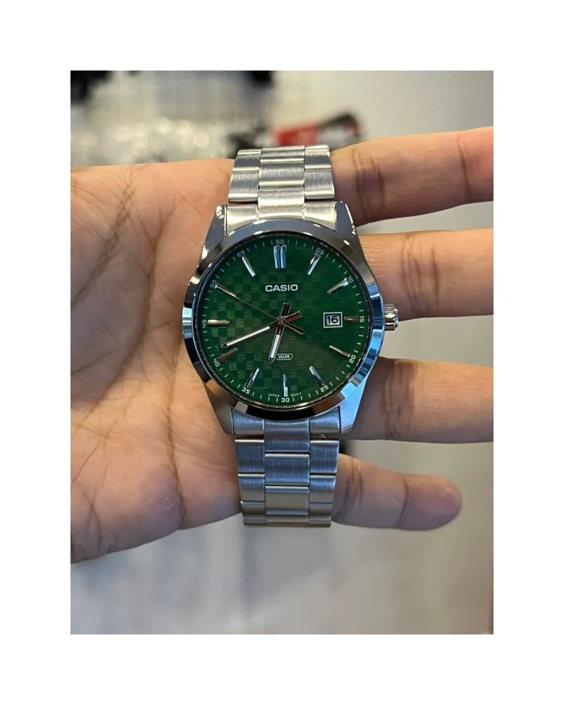ZEGAREK MĘSKI CASIO MTP-VD03D-3A1 Green + BOX