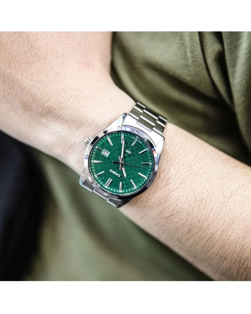 ZEGAREK MĘSKI CASIO MTP-VD03D-3A1 Green + BOX