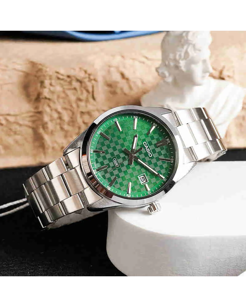 ZEGAREK MĘSKI CASIO MTP-VD03D-3A1 Green + BOX