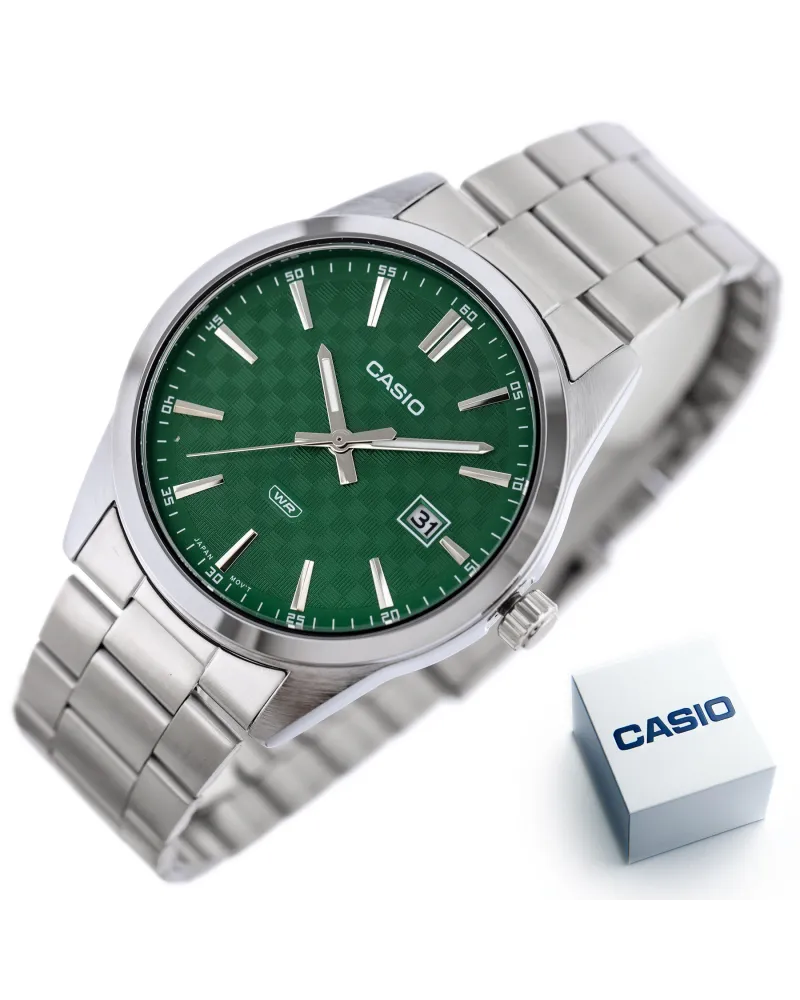 ZEGAREK MĘSKI CASIO MTP-VD03D-3A1 Green + BOX